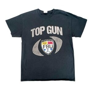 Top Gun FBU Football University 2016 USA Tour‎ Black Graphic T-Shirt